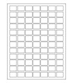 1" x .75" Freezer  Labels - White Uncoated Matte Paper with Freezer Safe Permanent Adhesive