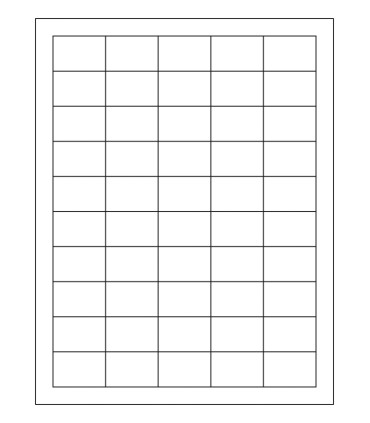 1.5" x 1" Freezer label template