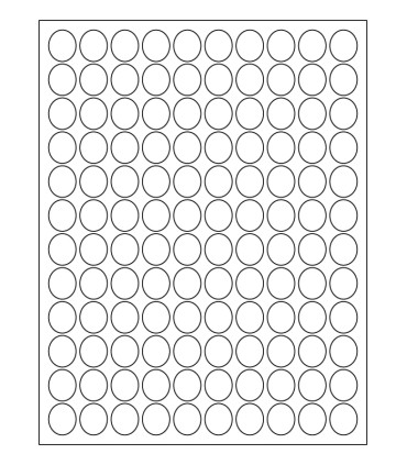 0.71" x 0.82" Laser gloss label template