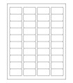 1.75" x 1" Gloss Laser  Labels - White Gloss Paper with Permanent Adhesive