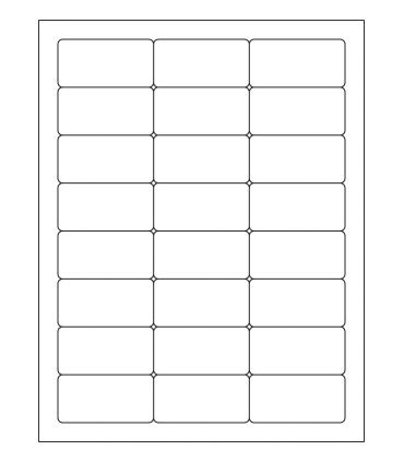 2.5" x 1.25" Laser gloss label template