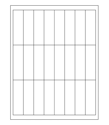 1" x 3.375" Laser gloss label template