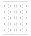 1.5" Xtra Permanent Round Labels - White Uncoated Matte Paper with Xtra Permanent Adhesive