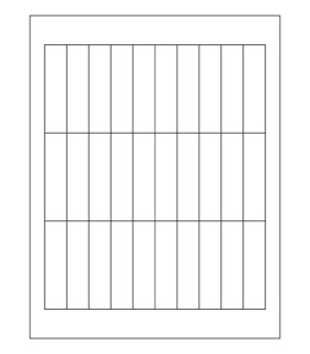 0.75" x 3" Xtra permanent label template