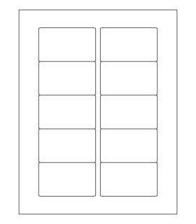 3.063" x 1.812" Waterproof laser label template