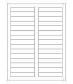 3.4375" x 0.67" Waterproof 1/3 Cut Filefolder Labels - White Matte Polyester with Permanent Adhesive