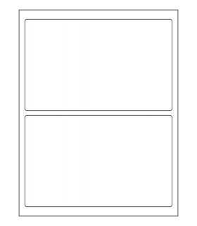 7.875" x 4.875" Waterproof laser label template