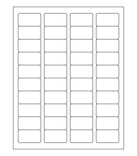 1.75" x 1" Waterproof laser label template