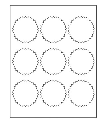 2.625" x 2.625" Latex label template