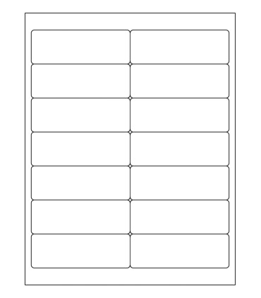 4" x 1.375 Latex label template
