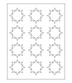 2.25" x 2.25" Removable Starburst Labels - White Uncoated Matte Paper with Removable Adhesive