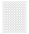 0.75" Removable Round Labels - White Uncoated Matte Paper with Removable Adhesive