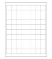 1" x 1" Removable Square Labels - White Uncoated Matte Paper with Removable Adhesive