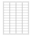 1.9375" x 0.875" Removable  Labels - White Uncoated Matte Paper with Removable Adhesive