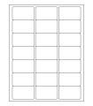 2.5" x 1.5" Removable  Labels - White Uncoated Matte Paper with Removable Adhesive