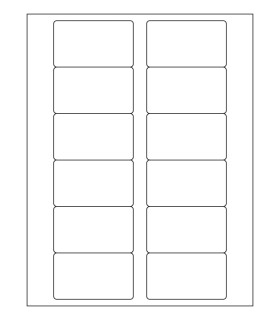 3" x 1.75" Removable label template