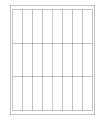 1" x 3.375" Removable  Labels - White Uncoated Matte Paper with Removable Adhesive