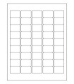 1.4375" x 1" Standard  Labels - White Uncoated Matte Paper with Permanent Adhesive