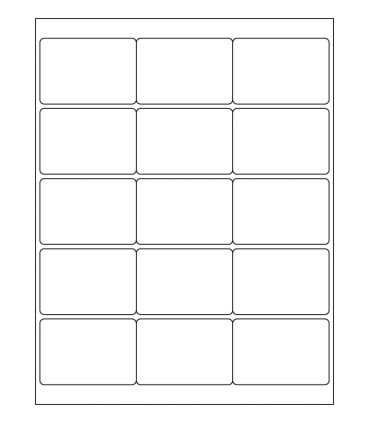 2.75" x 1.875" Standard paper label template