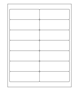 4" x 1.375 Standard paper label template