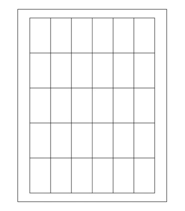 1.1875" x 2" Standard paper label template