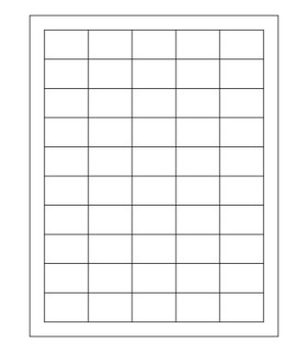 1.5" x 1" Standard paper label template