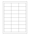 2.5625" x 1.25" Standard  Labels - White Uncoated Matte Paper with Permanent Adhesive