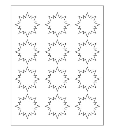 2.25" x 2.25" Laser semigloss label template