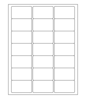 2.5" x 1.5" Laser semigloss label template