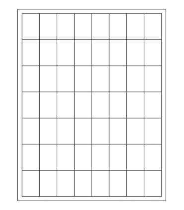 1" x 1.5" Laser semigloss label template