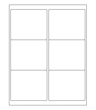 4" x 3.33" Laser gloss label template