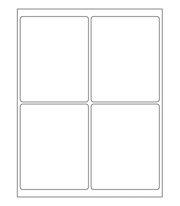 4" x 5" Xtra permanent label template