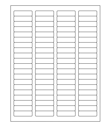 1.75" x 0.5" Standard paper label template
