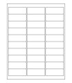 2.625" x 1" Standard Address Labels - White Uncoated Matte Paper with Permanent Adhesive