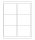 4" x 3.33" Standard paper label template