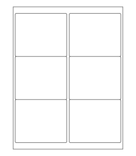 4" x 3.33" Standard paper label template