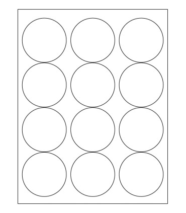2.5" Standard paper label template