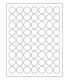 1" Standard paper label template