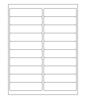 4" x 1" Blockout Label Template