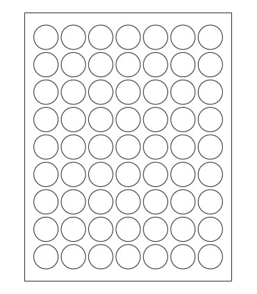 1" Blockout Label Template