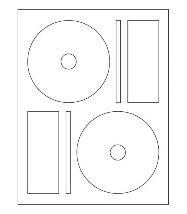 4.625" with 22mm hole Blockout Label Template