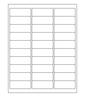 2.625" x 1" Freezer label template