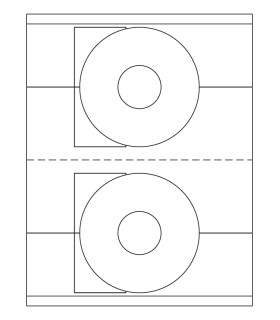 4.5" with 1.625" Hole Inkjet gloss label template