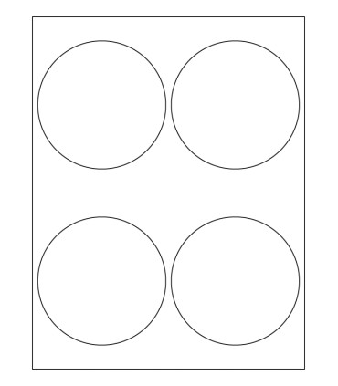 4" Inkjet gloss label template