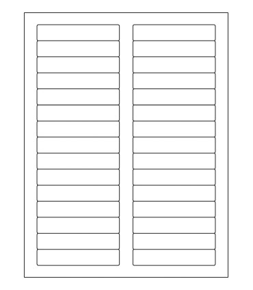 3.4375 x 0.67" Inkjet gloss label template