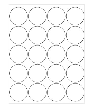 2" Inkjet gloss label template