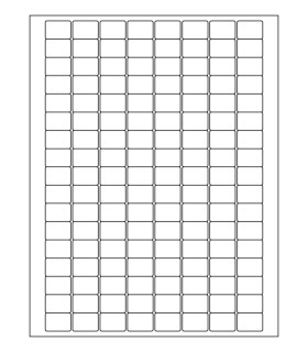0.875" x 0.625" Inkjet gloss label template