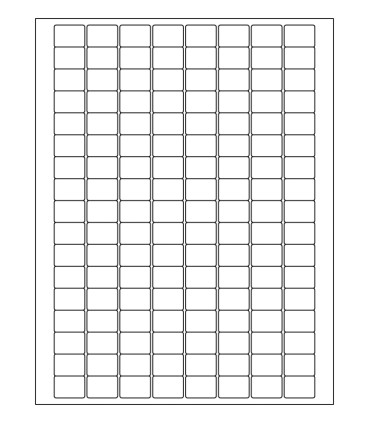 0.875" x 0.625" Inkjet gloss label template