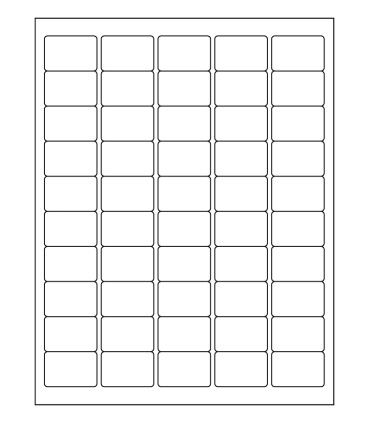 1.5" x 1" Inkjet gloss label template