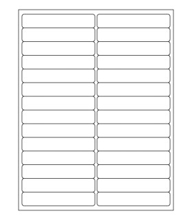 4" x 0.75" Inkjet gloss label template